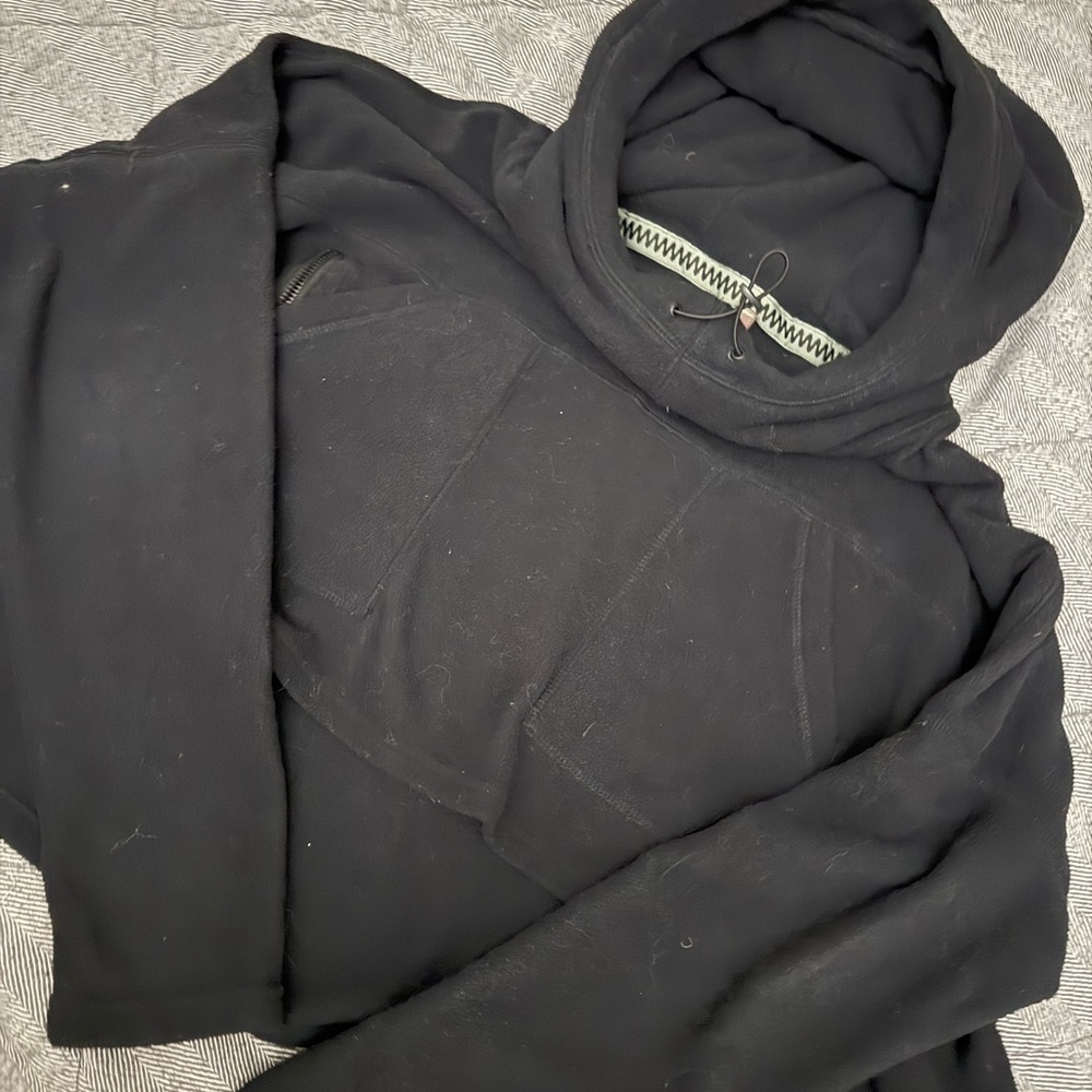 Free People Black Hooded Sweater